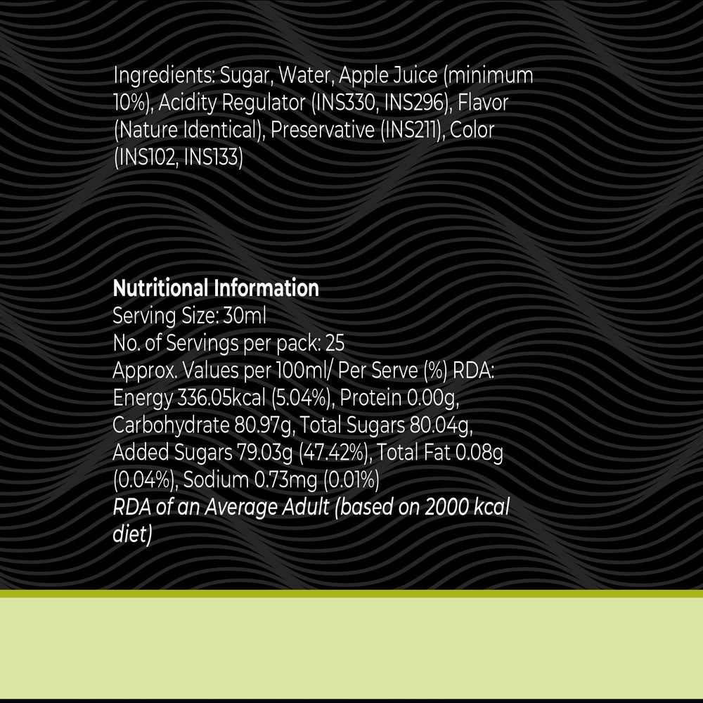 Green Apple Syrup, 1L