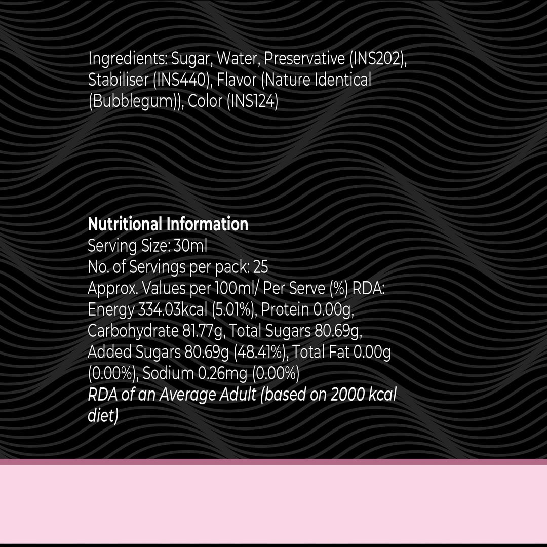 Bubblegum Syrup, 750ml