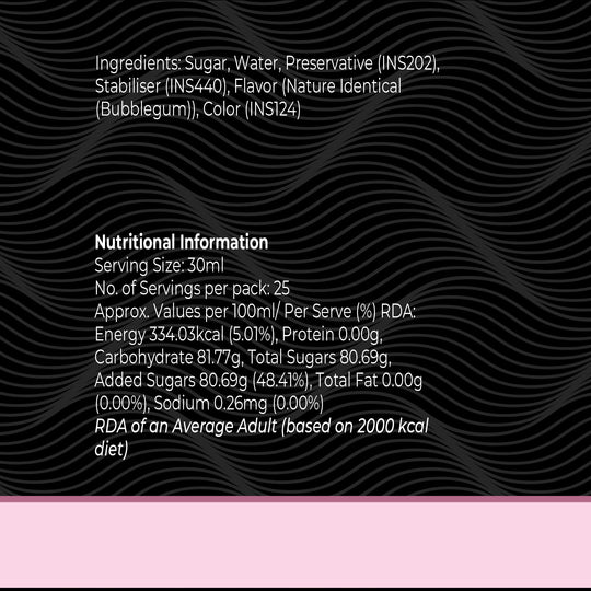 Bubblegum Syrup, 750ml