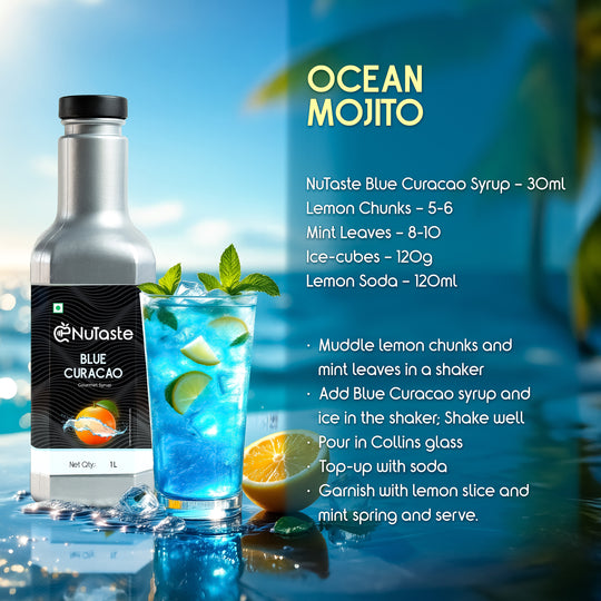Blue Curacao Syrup, 1L